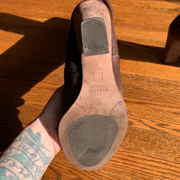 Stuart Weitzman - knee high brown leather boots - Picture 3 of 6